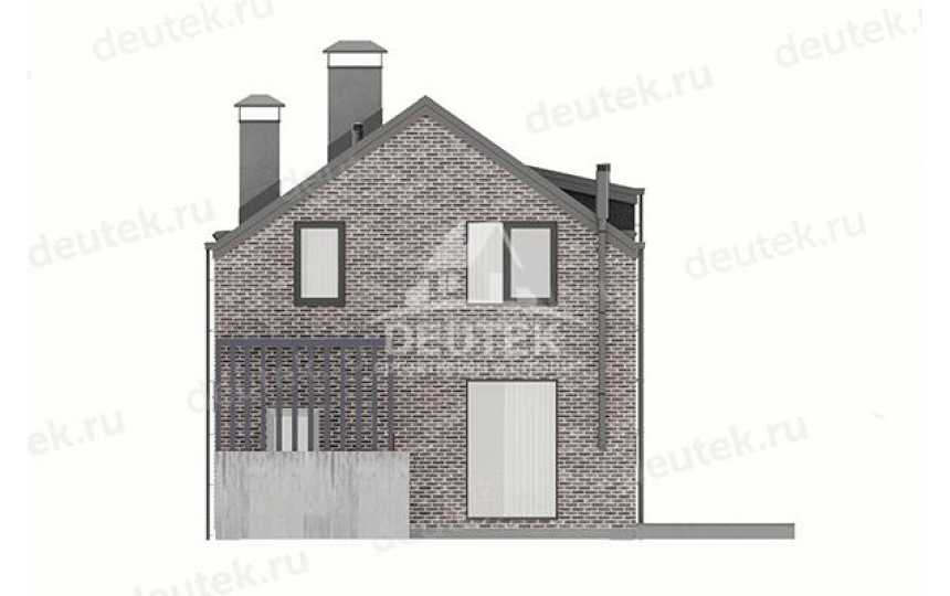Проект узкого двухэтажного дома из керамических блоков с кабинетом - LK-148