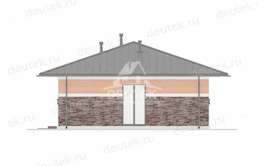 Проект квадратного одноэтажного дома из газобетона с тремя спальнями - LK-159