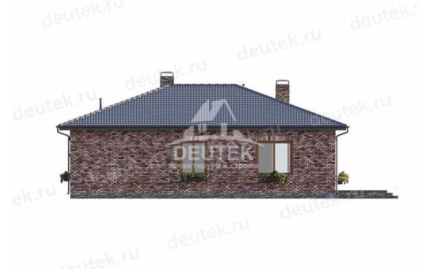 Проект узкого одноэтажного дома из керамических блоков с площадью до 150 кв м - LK-180