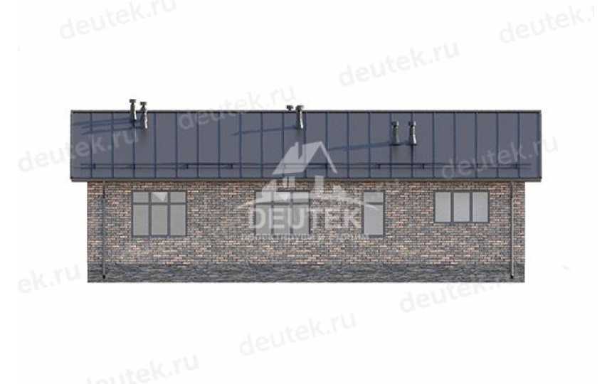Проект узкого одноэтажного дома в европейском стиле с площадью до 150 кв м - LK-194