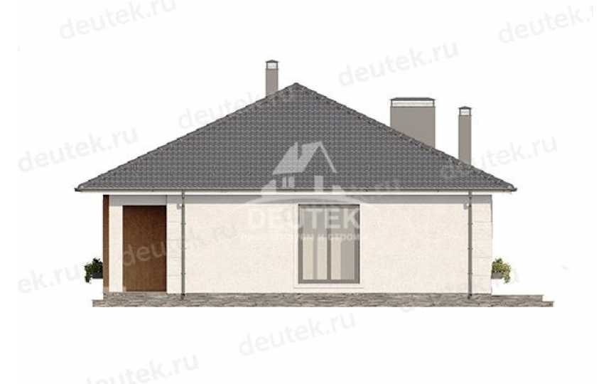 Проект одноэтажного дома из газобетона с тремя спальнями - LK-195
