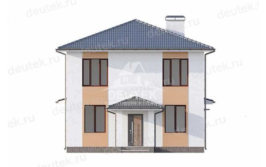 Проект узкого двухэтажного дома в европейском стиле с четырьмя спальнями - LK-198