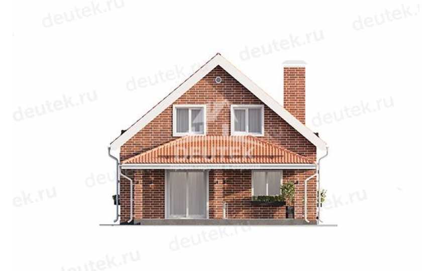 Проект узкого двухэтажного дома с мансардой - LK-268