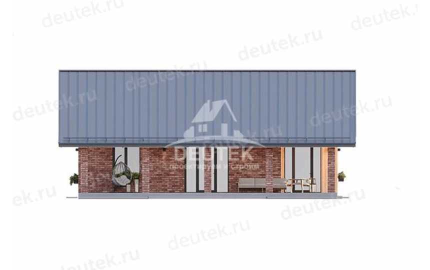Проект узкого одноэтажного дома из газобетонных блоков - LK-244