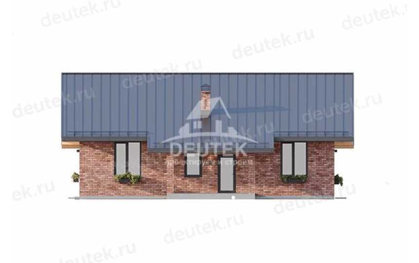 Проект узкого одноэтажного дома из газобетонных блоков - LK-244