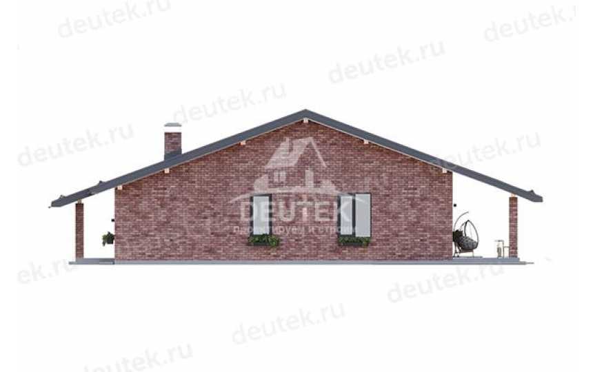 Проект узкого одноэтажного дома из газобетонных блоков - LK-244