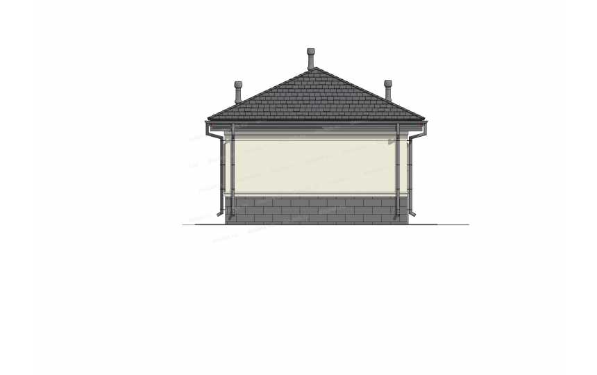 Проект одноместного гаража с подвалом - P291-2