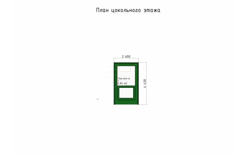 Проект бани с цоколем площадью до 100 кв м - P291-3
