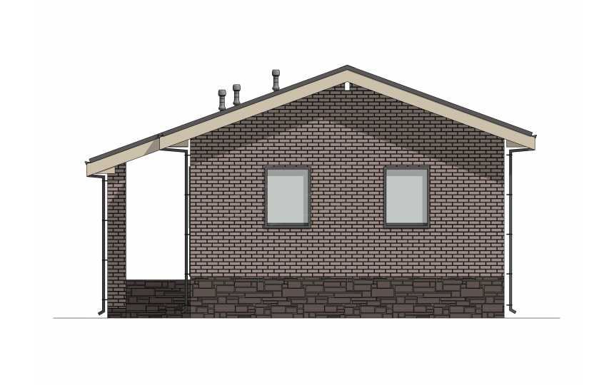 Проект бани с размерами 9 м на 8 м - P294-1