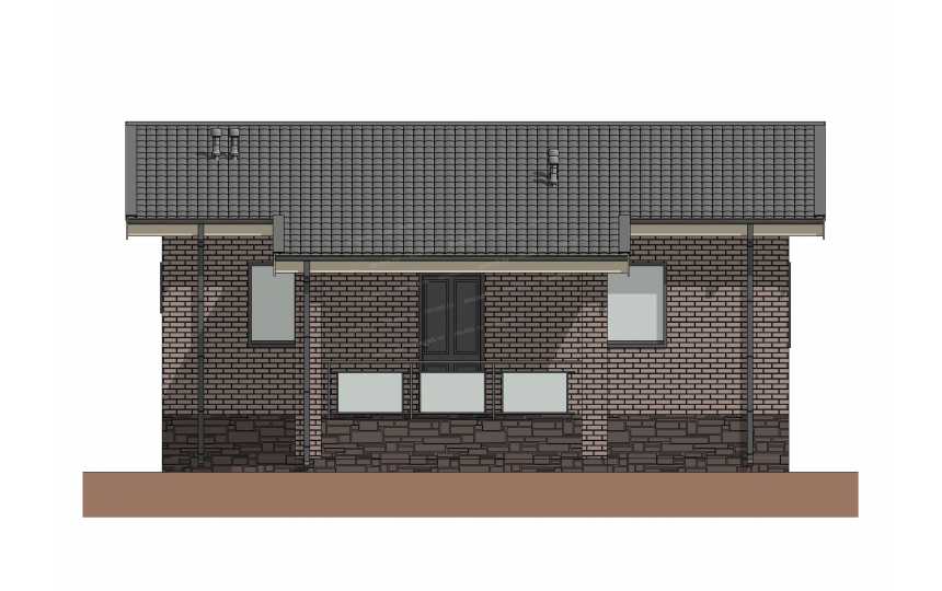 Проект бани с размерами 9 м на 8 м - P294-1