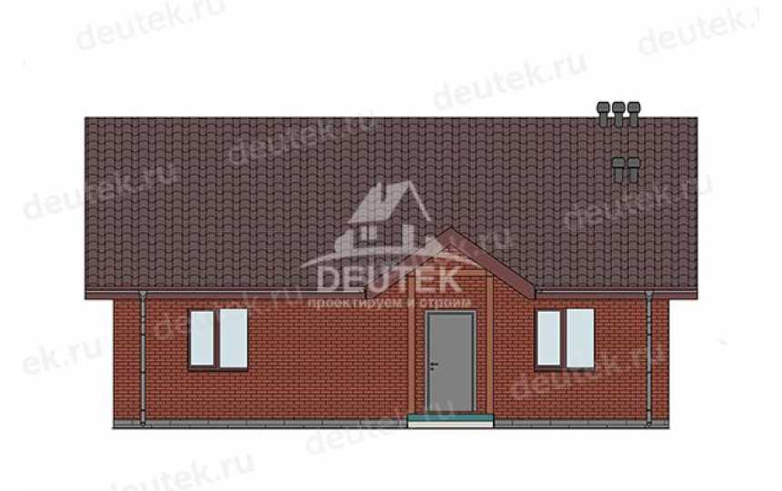 Проект жилого одноэтажного дома с двумя спальнями - LK-282