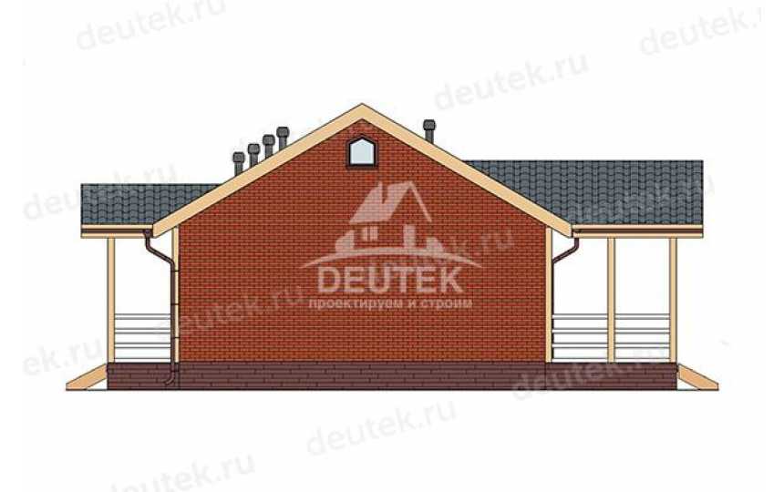 Проект квадратного одноэтажного дома с размерами 13 м на 13 м - LK-284