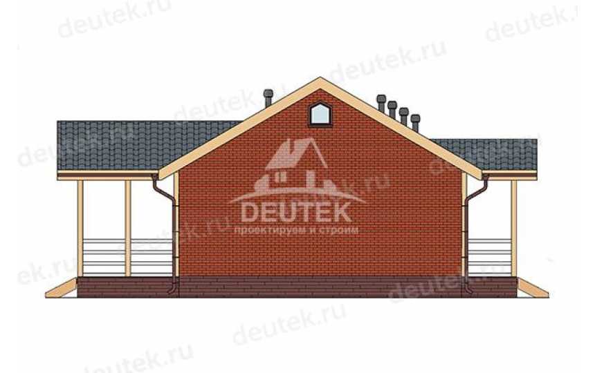 Проект квадратного одноэтажного дома с размерами 13 м на 13 м - LK-284