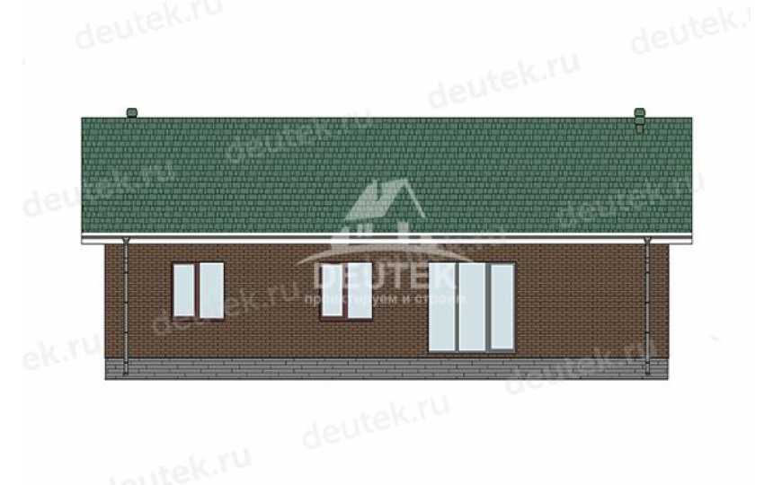 Проект узкого одноэтажного дома с тремя спальнями - LK-285