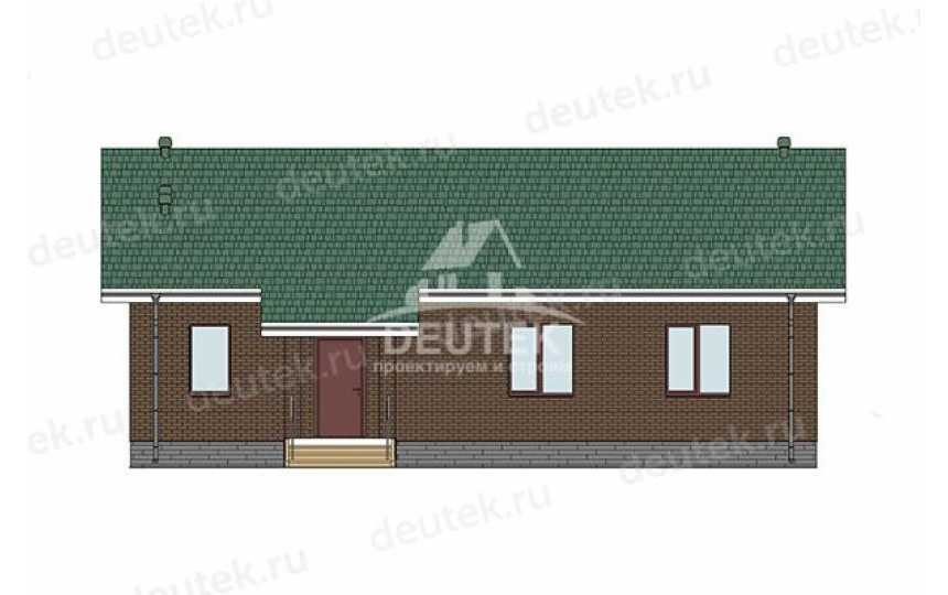 Проект узкого одноэтажного дома с тремя спальнями - LK-285
