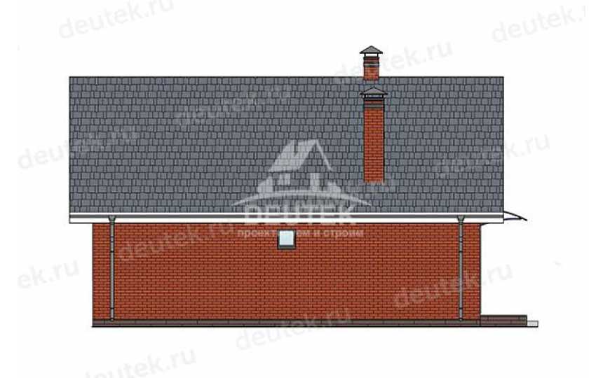 Проект жилого одноэтажного дома с двумя спальнями с террасой - LK-286