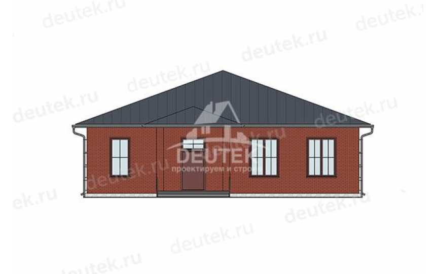 Проект узкого одноэтажного дома с кабинетом - LK-287