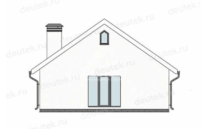 Проект загородного квадратного одноэтажного дома с одной спальней - LK-288