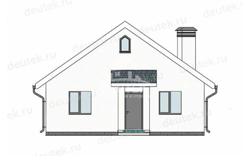 Проект загородного квадратного одноэтажного дома с одной спальней - LK-288