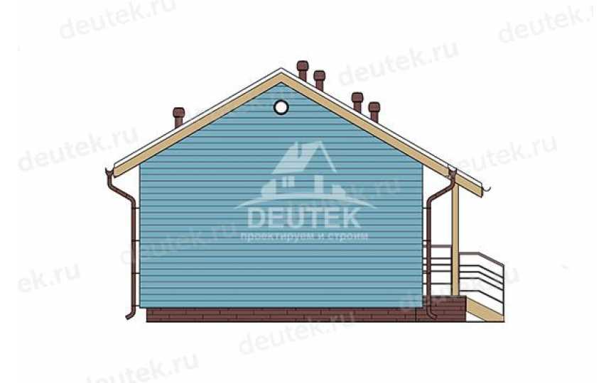 Проект узкого одноэтажного дома с площадью 50 кв м - LK-289