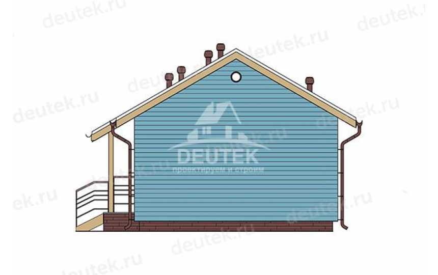 Проект узкого одноэтажного дома с площадью 50 кв м - LK-289