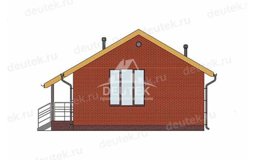 Проект узкого одноэтажного дома с размерами 8 м на 13 м - LK-290