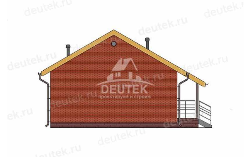 Проект узкого одноэтажного дома с размерами 8 м на 13 м - LK-290