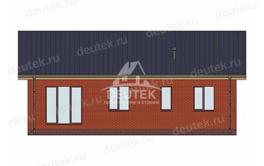 Проект узкого одноэтажного дома с размерами 8 м на 13 м - LK-290