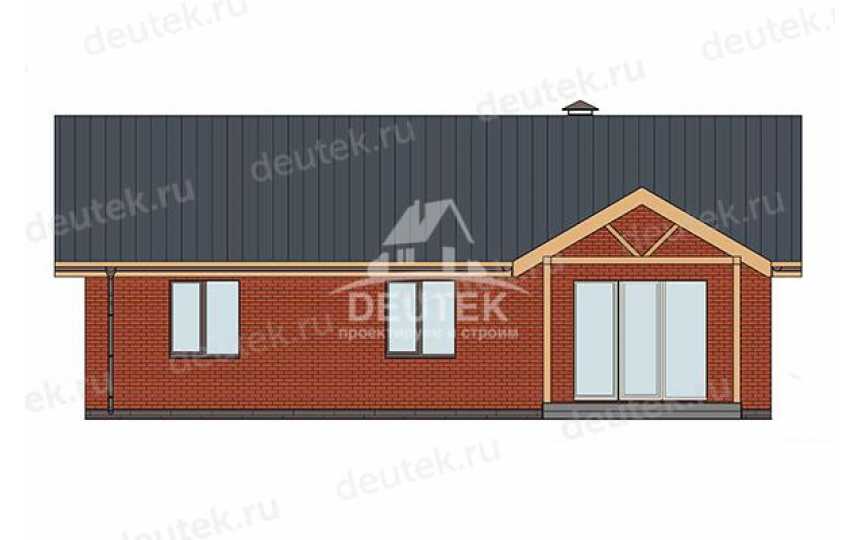 Проект загородного одноэтажного дома с размерами 13 м на 11 м - LK-294
