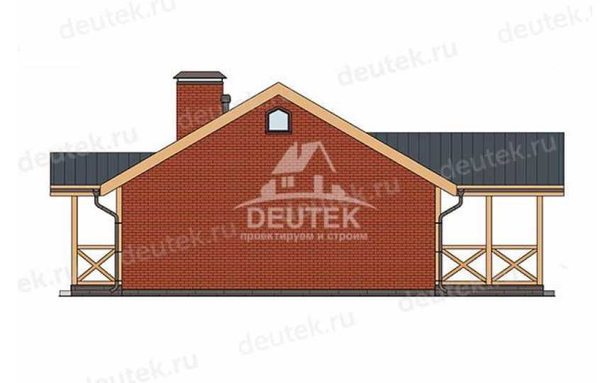 Проект загородного одноэтажного дома с размерами 13 м на 11 м - LK-294