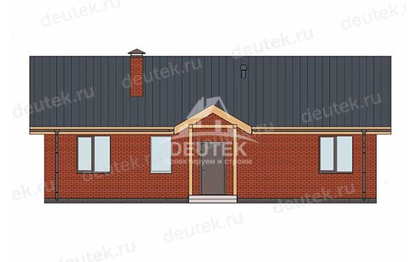 Проект загородного одноэтажного дома с размерами 13 м на 11 м - LK-294