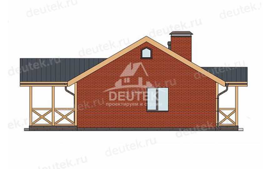 Проект загородного одноэтажного дома с размерами 13 м на 11 м - LK-294