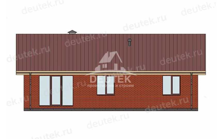 Проект узкого одноэтажного дома из газобетонных блоков - LK-296