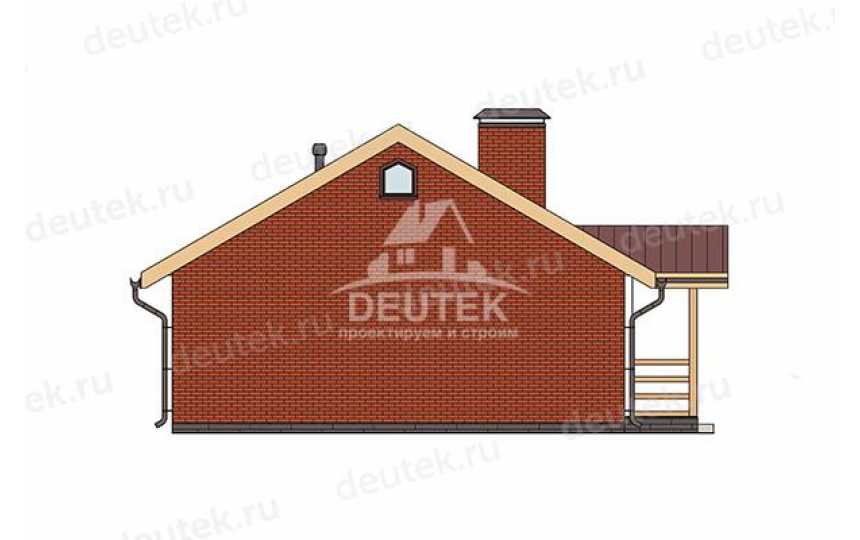 Проект узкого одноэтажного дома из газобетонных блоков - LK-296