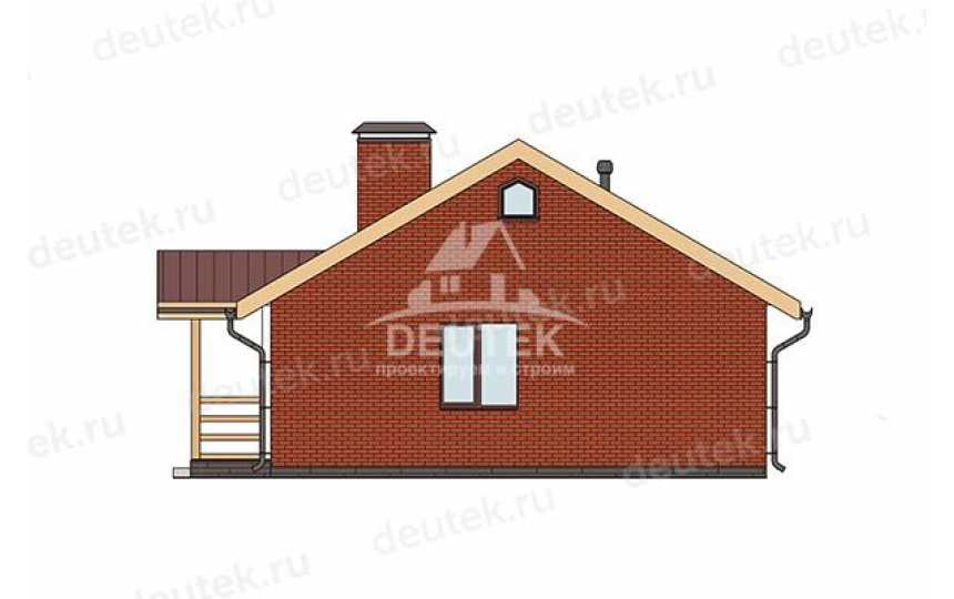 Проект узкого одноэтажного дома из газобетонных блоков - LK-296