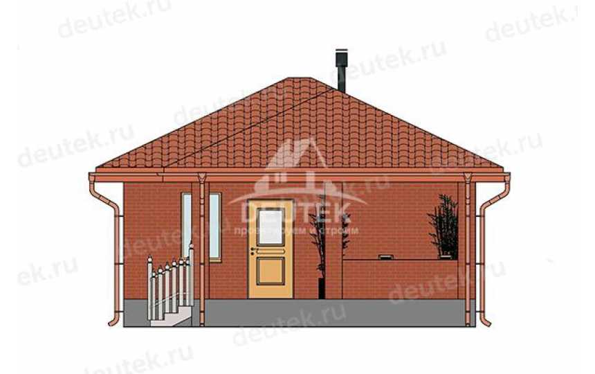 Проект одноэтажной бани с террасой - LK-297