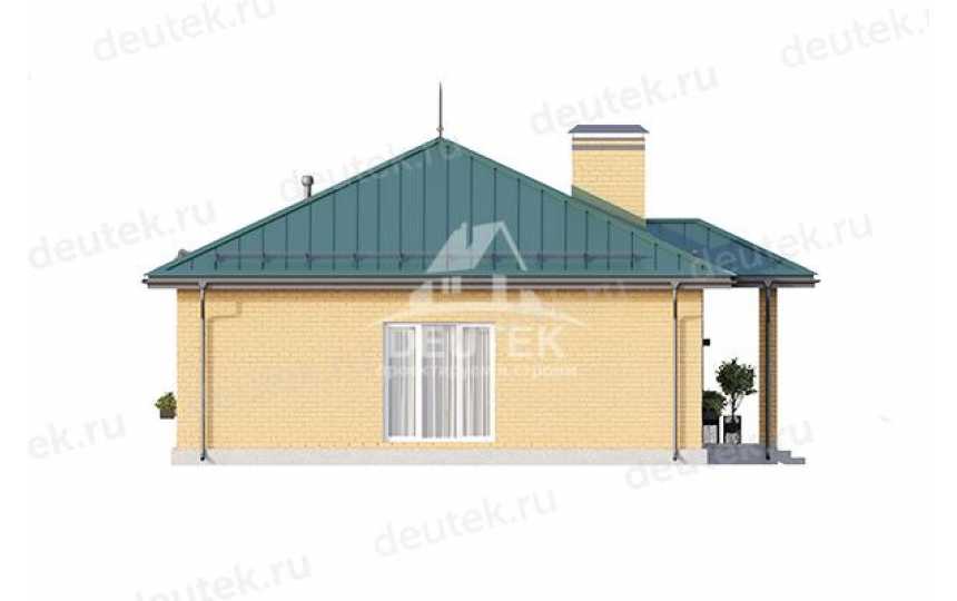 Проект узкого одноэтажного дома с кабинетом - LK-298