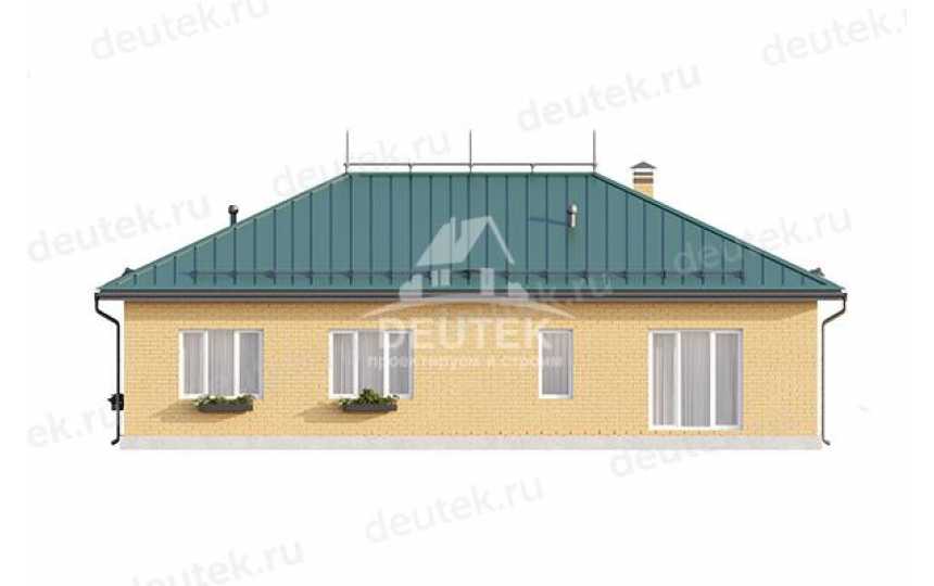 Проект узкого одноэтажного дома с кабинетом - LK-298