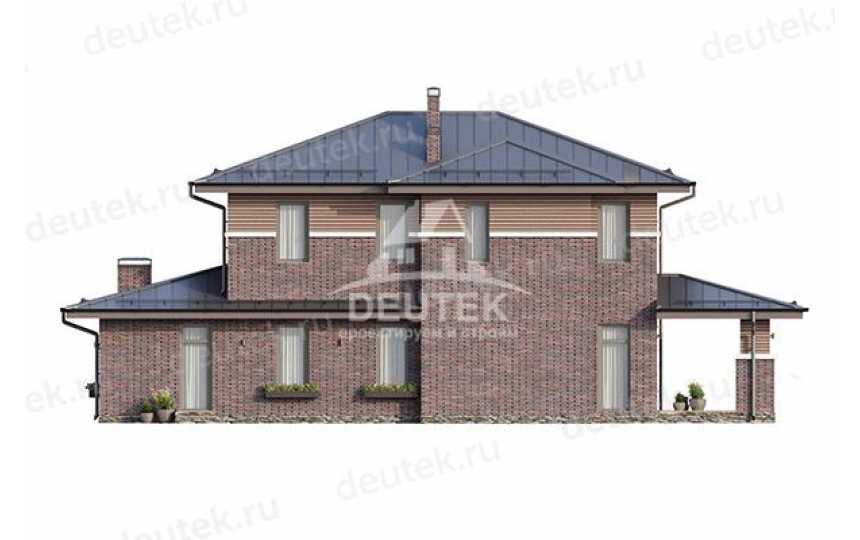 Проект узкого двухэтажного дома с большими окнами и тренажерным залом - LK-299