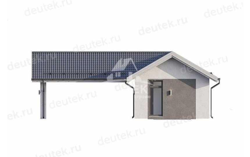 Проект современного одноместного гаража с навесом для автомобиля - LK-303