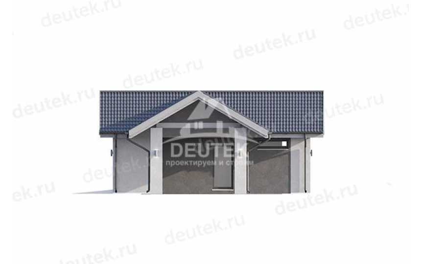 Проект современного одноместного гаража с навесом для автомобиля - LK-303