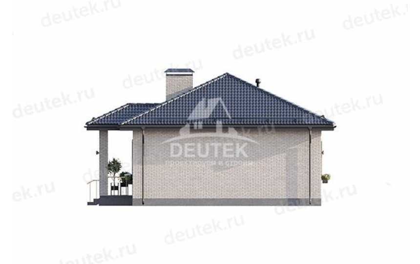 Проект узкого одноэтажного дома с размерами 10 м на 14 м - LK-305