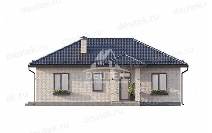 Проект узкого одноэтажного дома с размерами 10 м на 14 м - LK-305