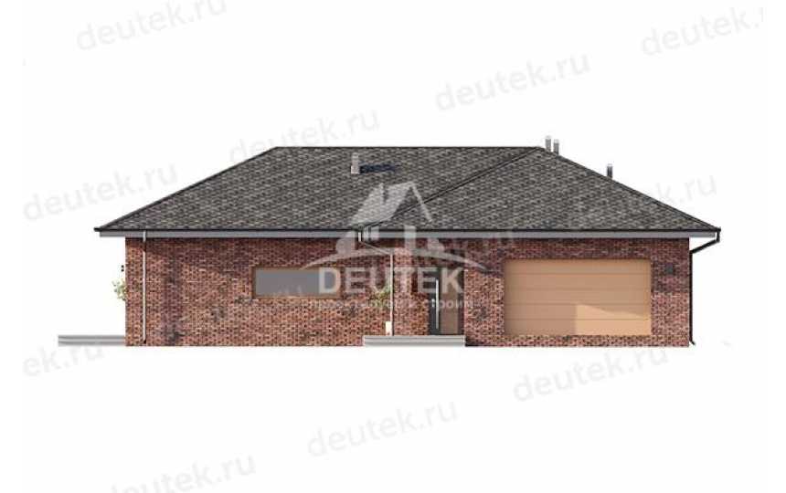 Проект квадратного одноэтажного дома с двухместным гаражом - LK-310