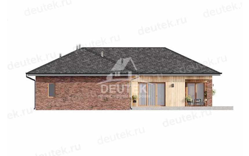 Проект квадратного одноэтажного дома с двухместным гаражом - LK-310