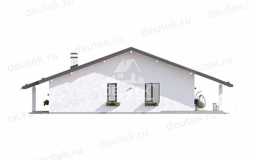 Проект загородного одноэтажного дома с большими окнами - LK-314