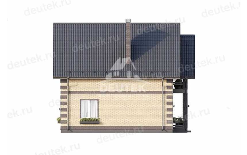 Проект квадратного двухэтажного дома с кабинетом - LK-326