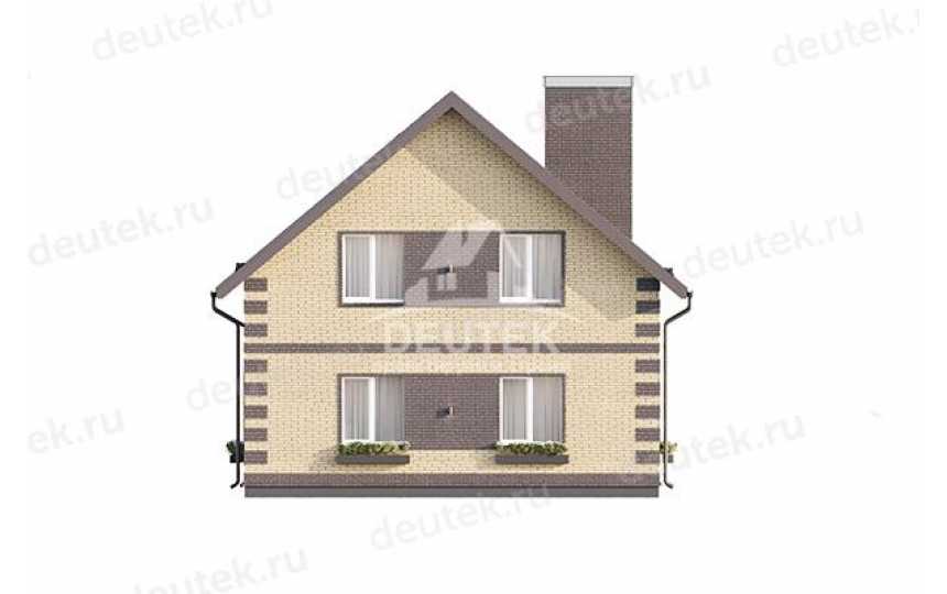 Проект квадратного двухэтажного дома с кабинетом - LK-326