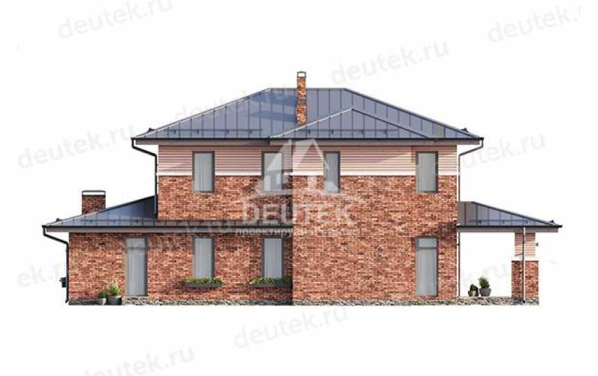 Проект узкого двухэтажного дома с большими окнами и тренажерным залом - LK-327