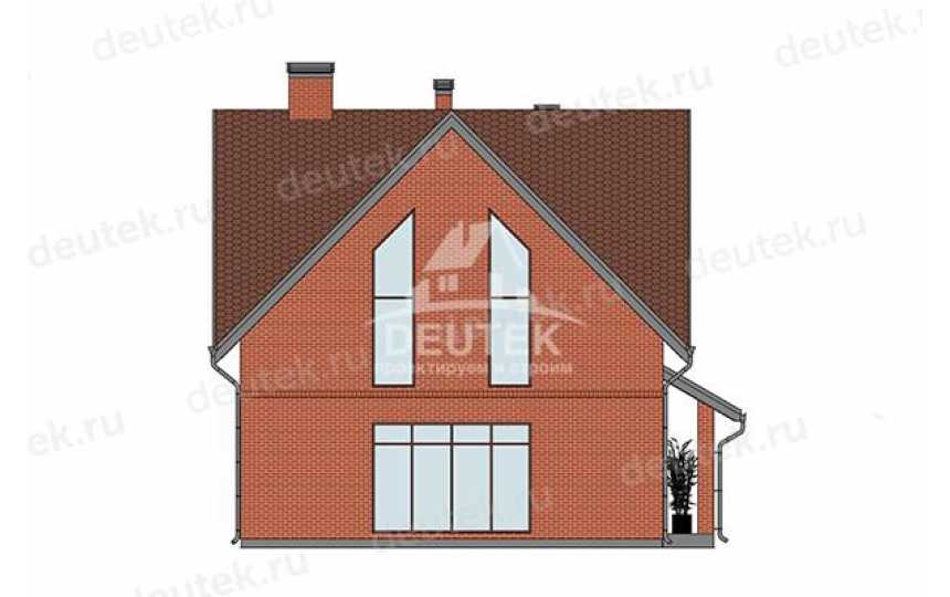 Проект квадратного двухэтажного дома с большими окнами - LK-328